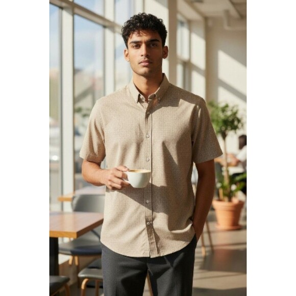 NWT Mizzen & Main Performance Shirt Mens M Casual Stretch Poly Button Up - Picture 1 of 13